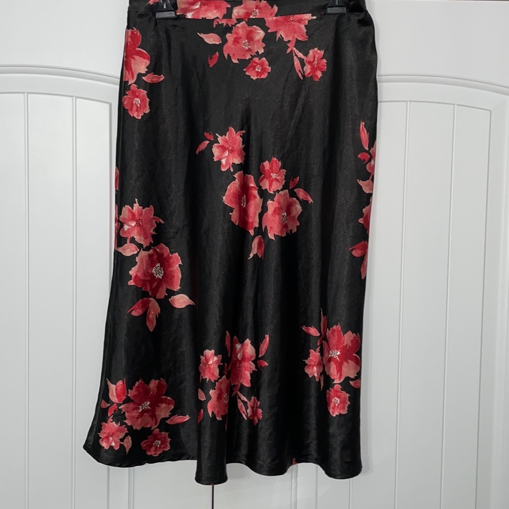Black Floral Skirt